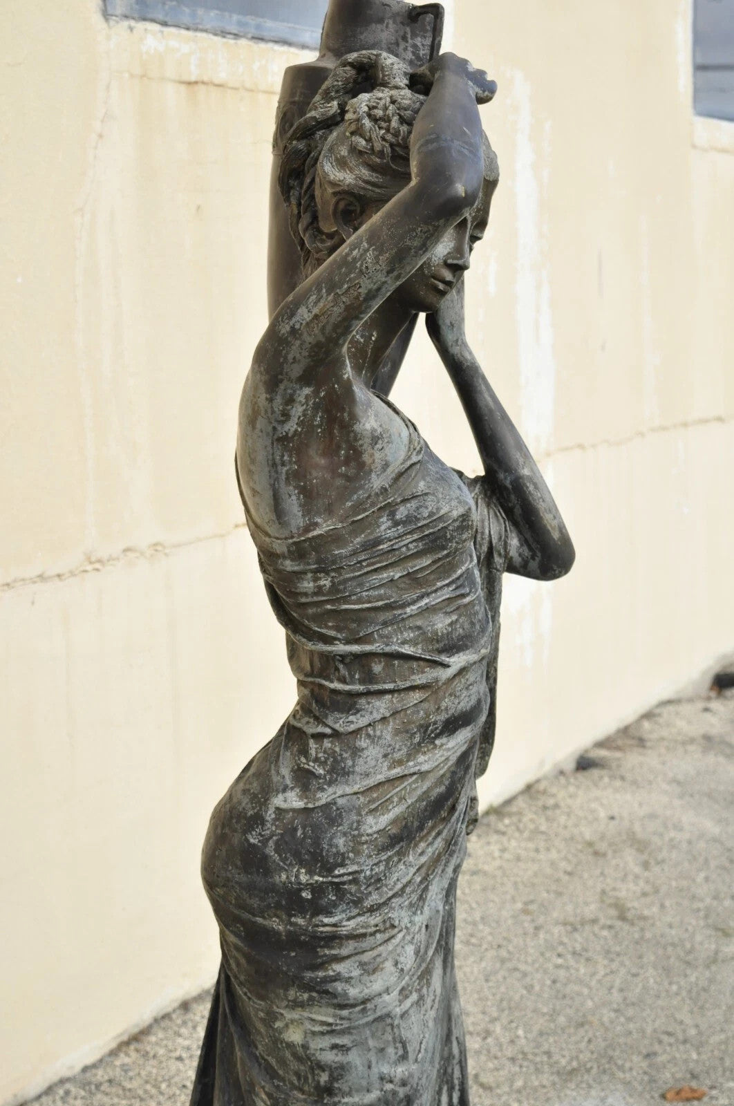 Bronze Figural Large 71" Garden Water Fountain "Dione The Divine Goddess" Statue