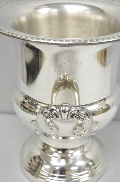 Vintage Leonard Silver Plated Trophy Cup Champagne Chiller Ice Bucket Engraved