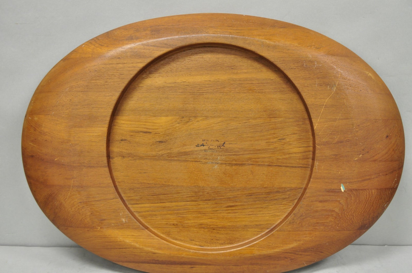 Vintage Mid Century Modern Henning Koppel Georg Jensen Teak Cutting Board Tray