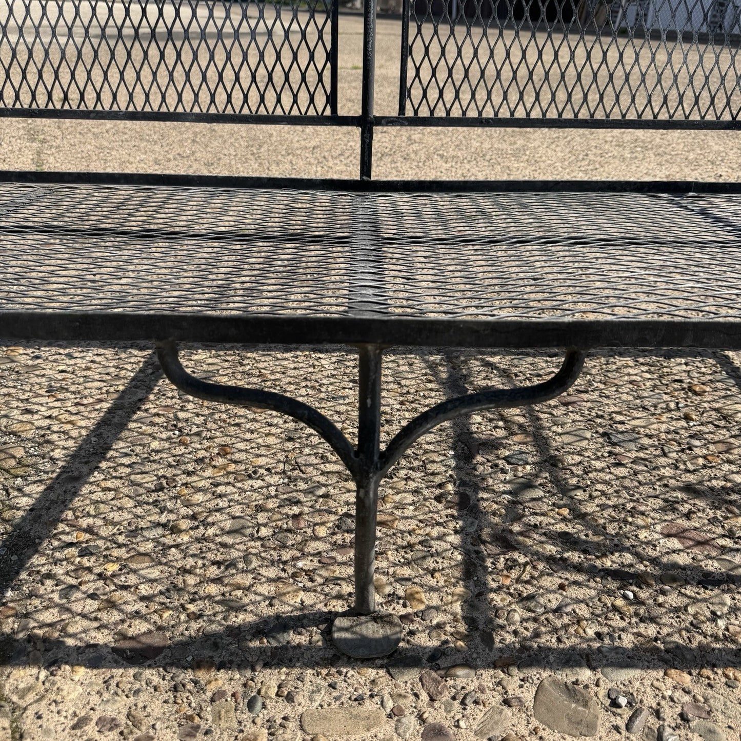 Vintage Salterini Art Nouveau Wrought Iron Garden Patio Sofa Chair Set - 3 Pcs