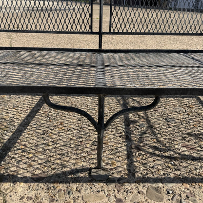 Vintage Salterini Art Nouveau Wrought Iron Garden Patio Sofa Chair Set - 3 Pcs