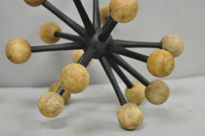 Contemporary Modern Wood & Metal "Jax" Abstract Table Decor - a Pair