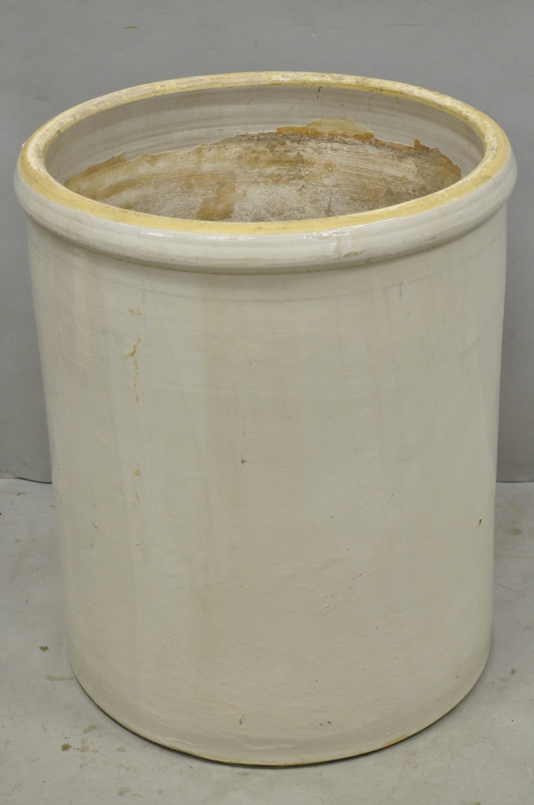 Antique 30 Gallon Cobalt Blue Star Stoneware Glazed Farmhouse Crock Pot