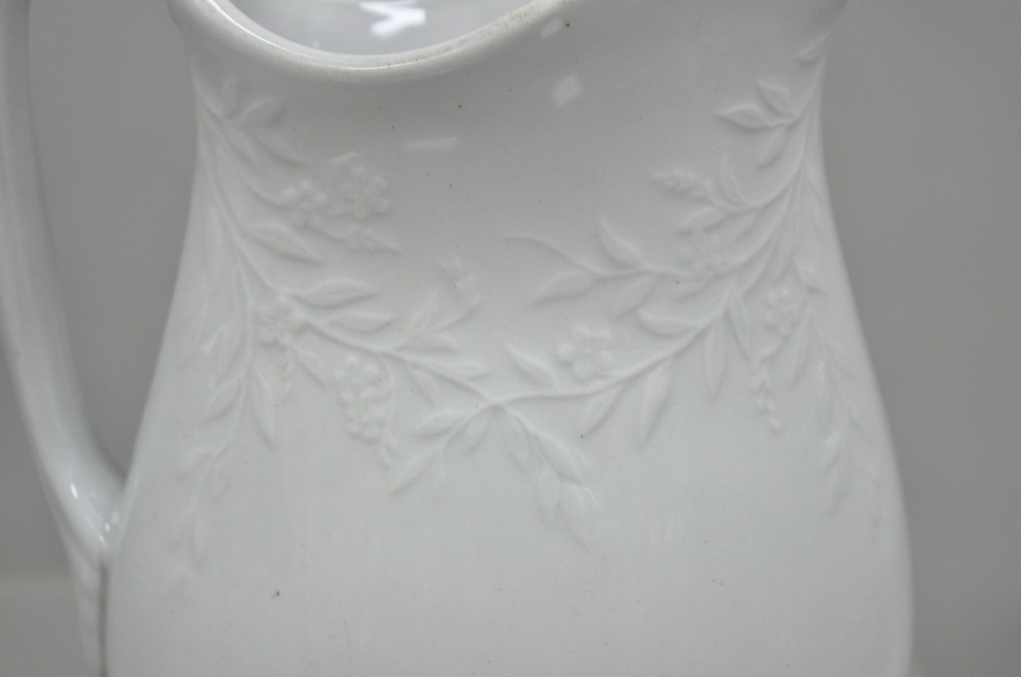 English Ironstone Imperial Hope & Carter Burgess Goddard Water Pitchers Set of 2