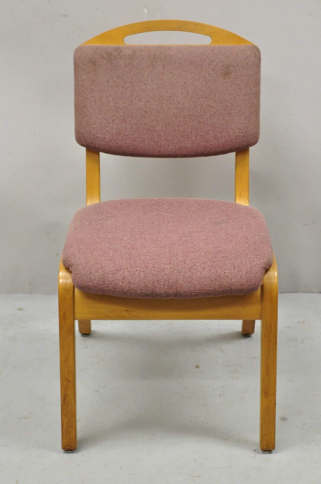 Vintage Sauder Designare Pink Bentwood Stacking Side Chair