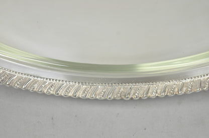 Antique Crown Silver Victorian Silver Plated Large Footed Serving Dish Platter