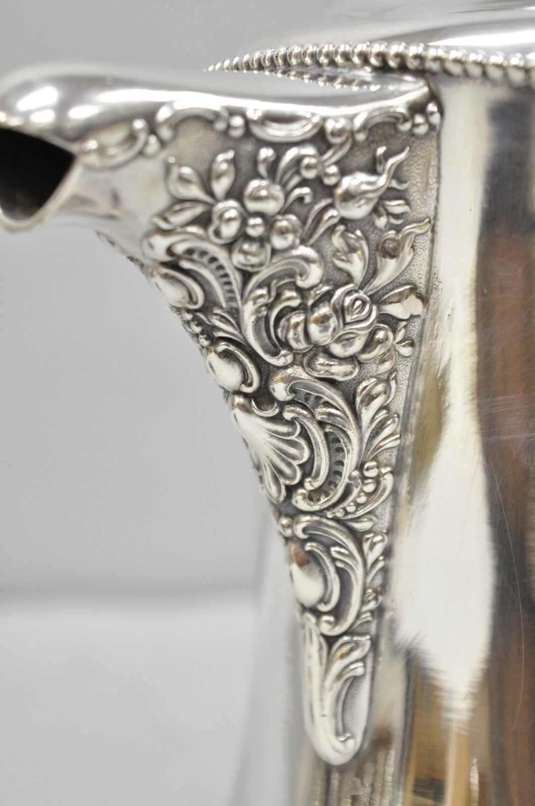 Antique Derby Silver English Victorian Silver Plated Large Warm Water Pitcher
