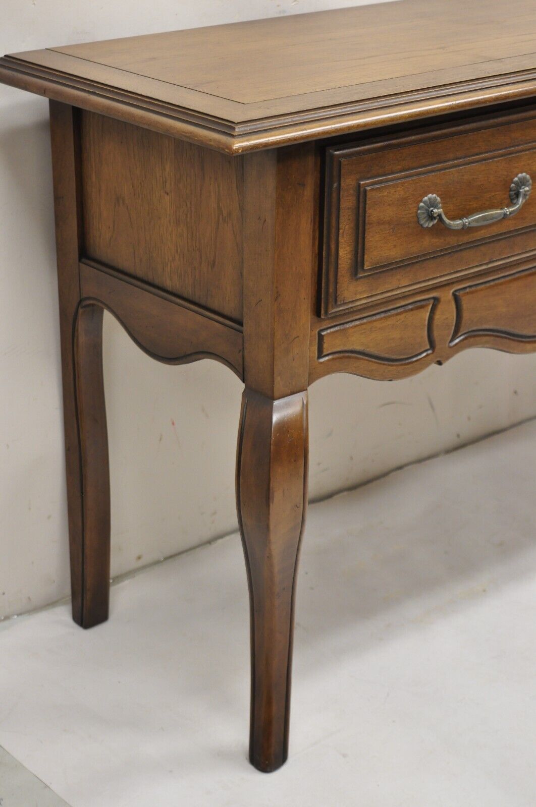 Century French Country Provincial Style Carved Oak & Pecan Wood Sideboard Buffet