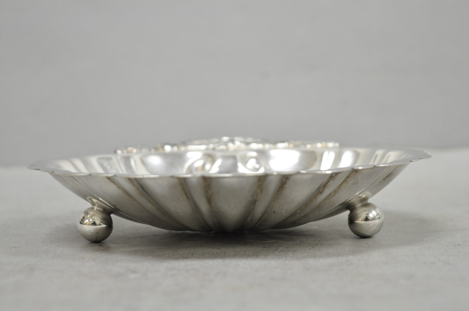 Vintage English Regency Style Silver Plated Small Clam Shell Trinket Dish