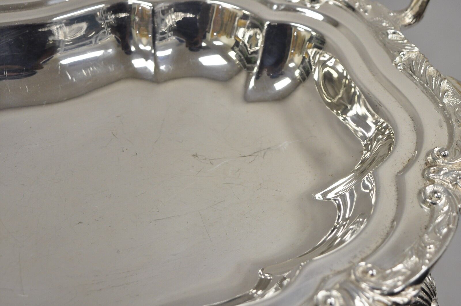 Vintage Victorian Style Silver Plated English Warmer Buffet Chaffing Dish