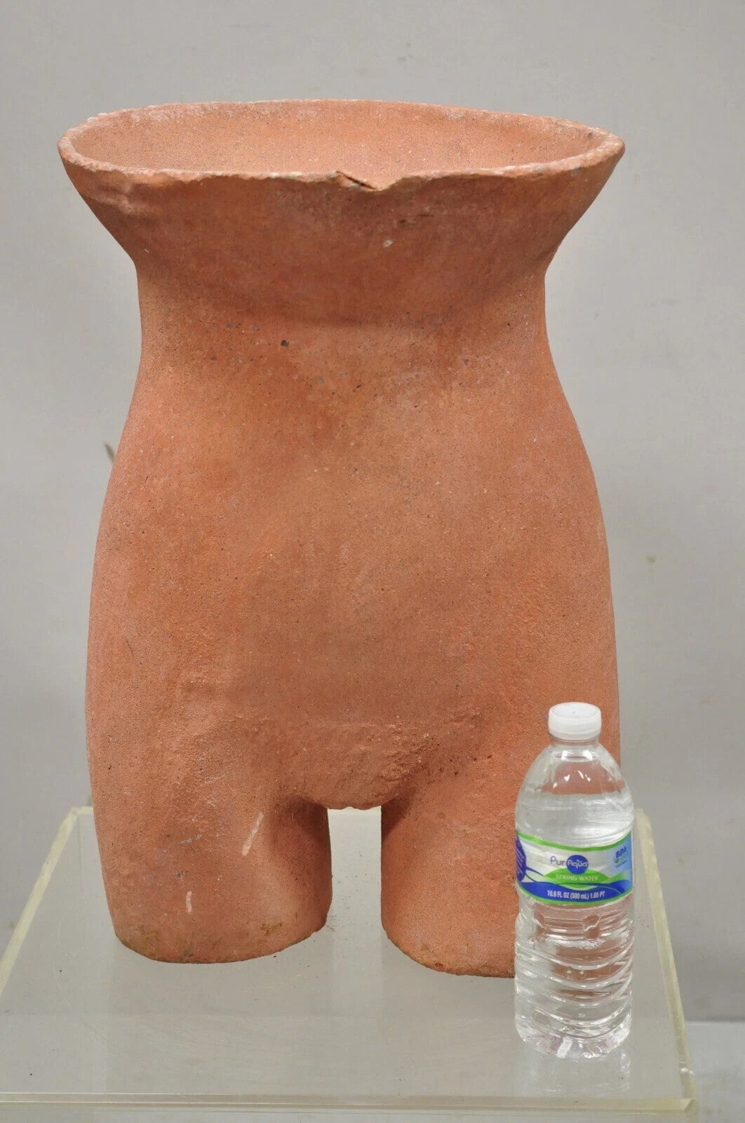 Gary Spradling Cast Stone Terracotta Nude Female Torso Sculpture Statue Table