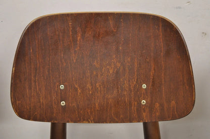 Vintage Thonet Mid Century Modern Bentwood Walnut Dining Chairs - Set of 4