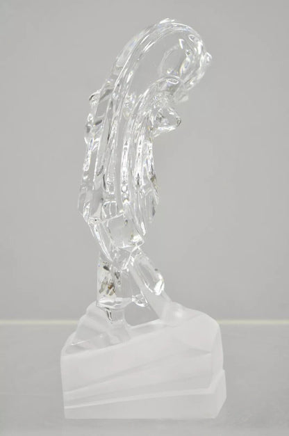 Cristal De Sevres France Crystal 10.5" Glass Golfer Golf Statue Sculpture