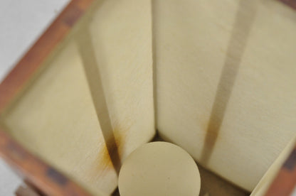 Vintage Mid Century Modern Carved Hawaiian Koa Wood Palm Tree Tiki Table Lamp