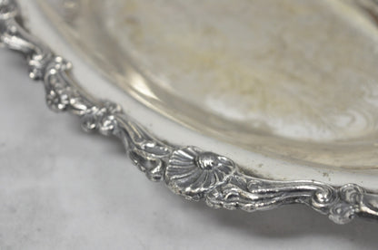 Vintage Victorian Style Silver Plated Oval 13.5" Trinket Serving Dish (A)