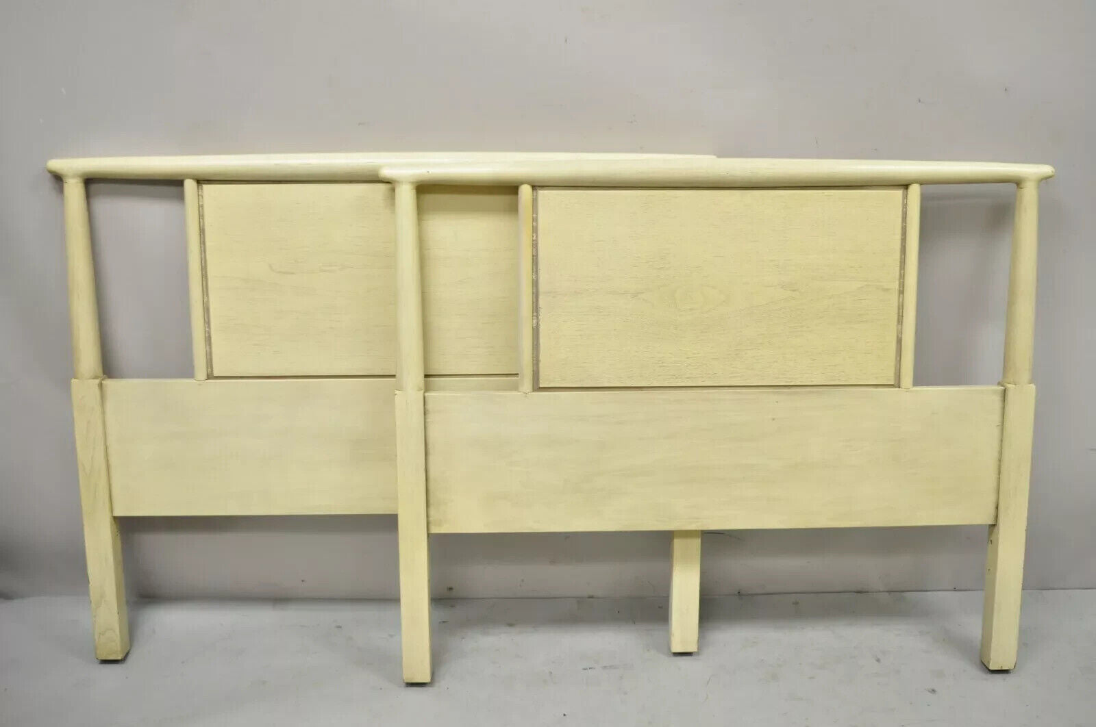Sligh Mid Century Modern Mahogany Modernist Single Twin Bed Headboards - a Pair