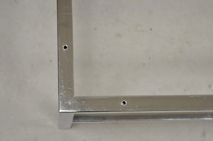 Vintage Mid Century Modern Milo Baughman Style Chrome Glass Square Coffee Table