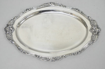 Vintage Baroque by Wallace 258 Victorian Silver Plated Oval Serving Platter Tray