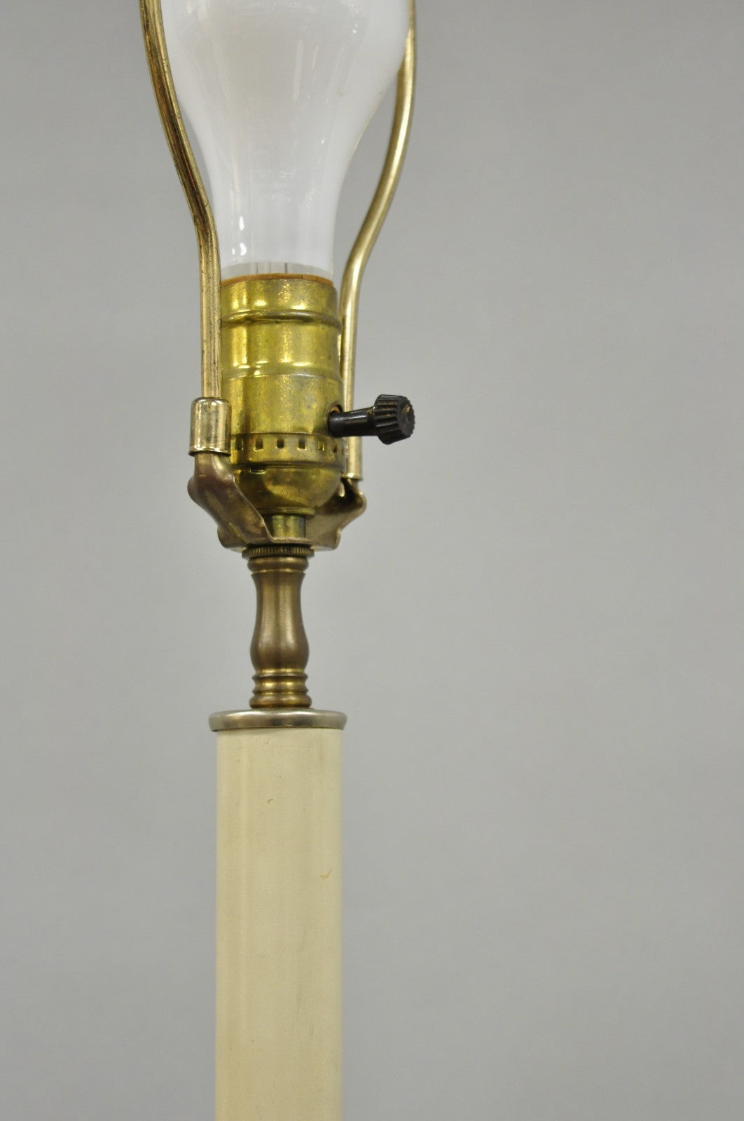 Antique 59" Tall French Empire Renaissance Bronze Column Candlestick Table Lamp