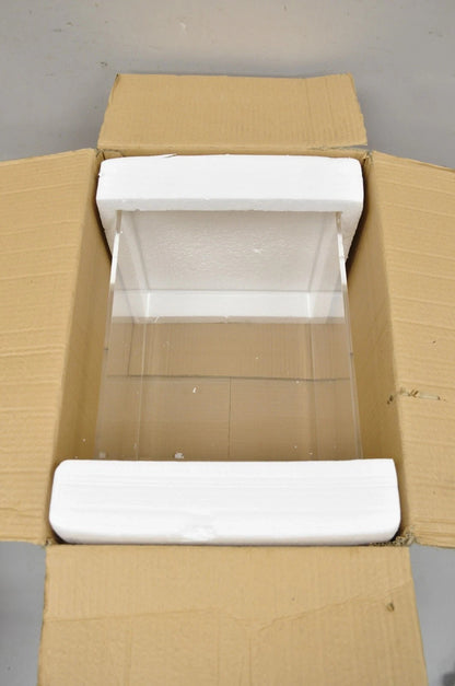 5 Sided 18" Clear Acrylic Lucite Vitrine Display Case Christine Taylor Coll.