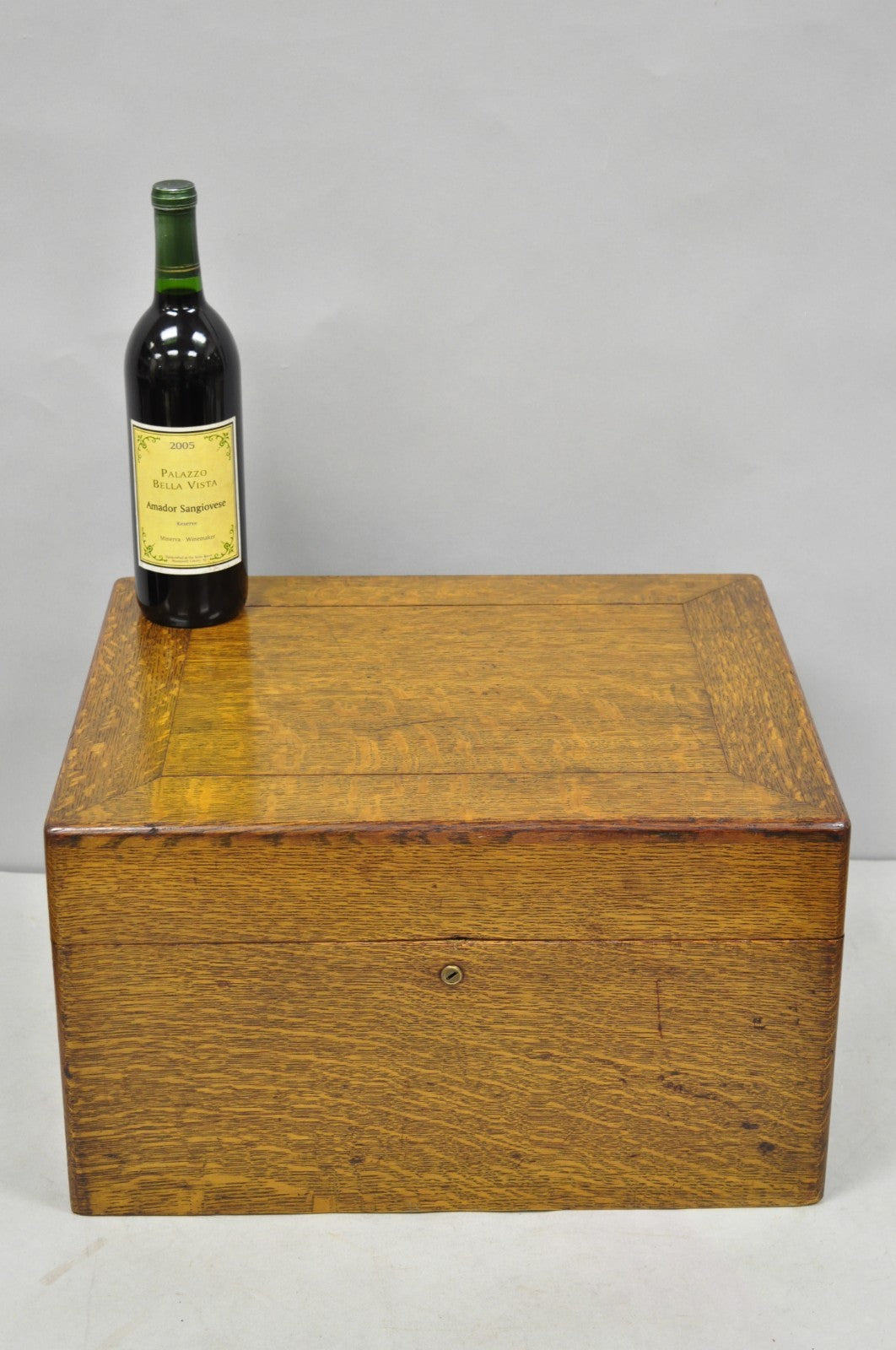 Antique Arts & Crafts Quartersawn Oak Fitted Silverware Case Flatware Chest Box