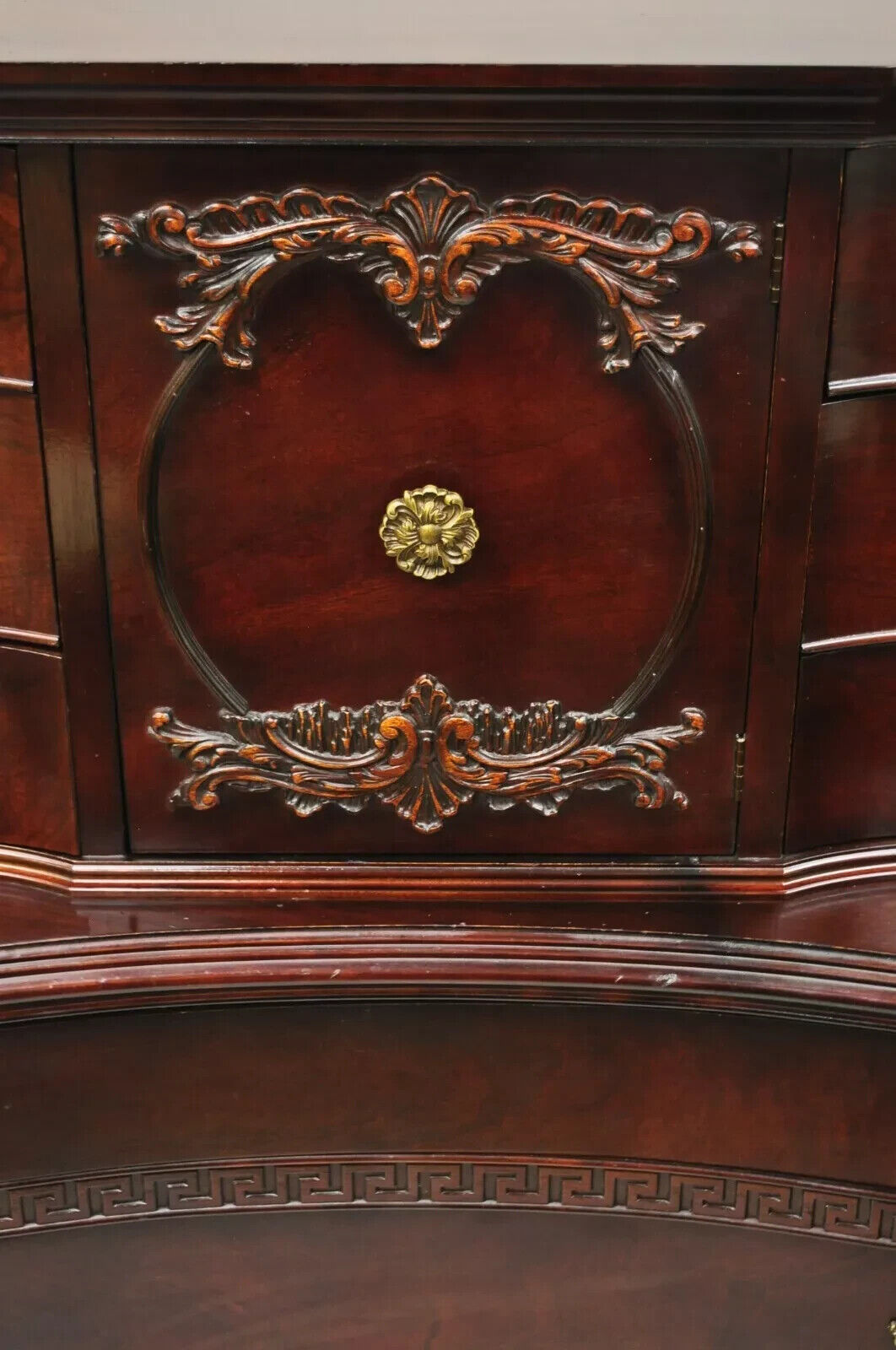 Antique Mahogany Chinese Chippendale Hollywood Regency Highboy Chest Dresser