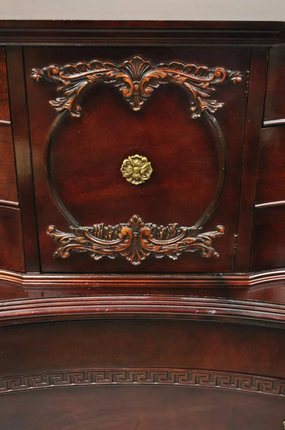 Antique Mahogany Chinese Chippendale Hollywood Regency Highboy Chest Dresser