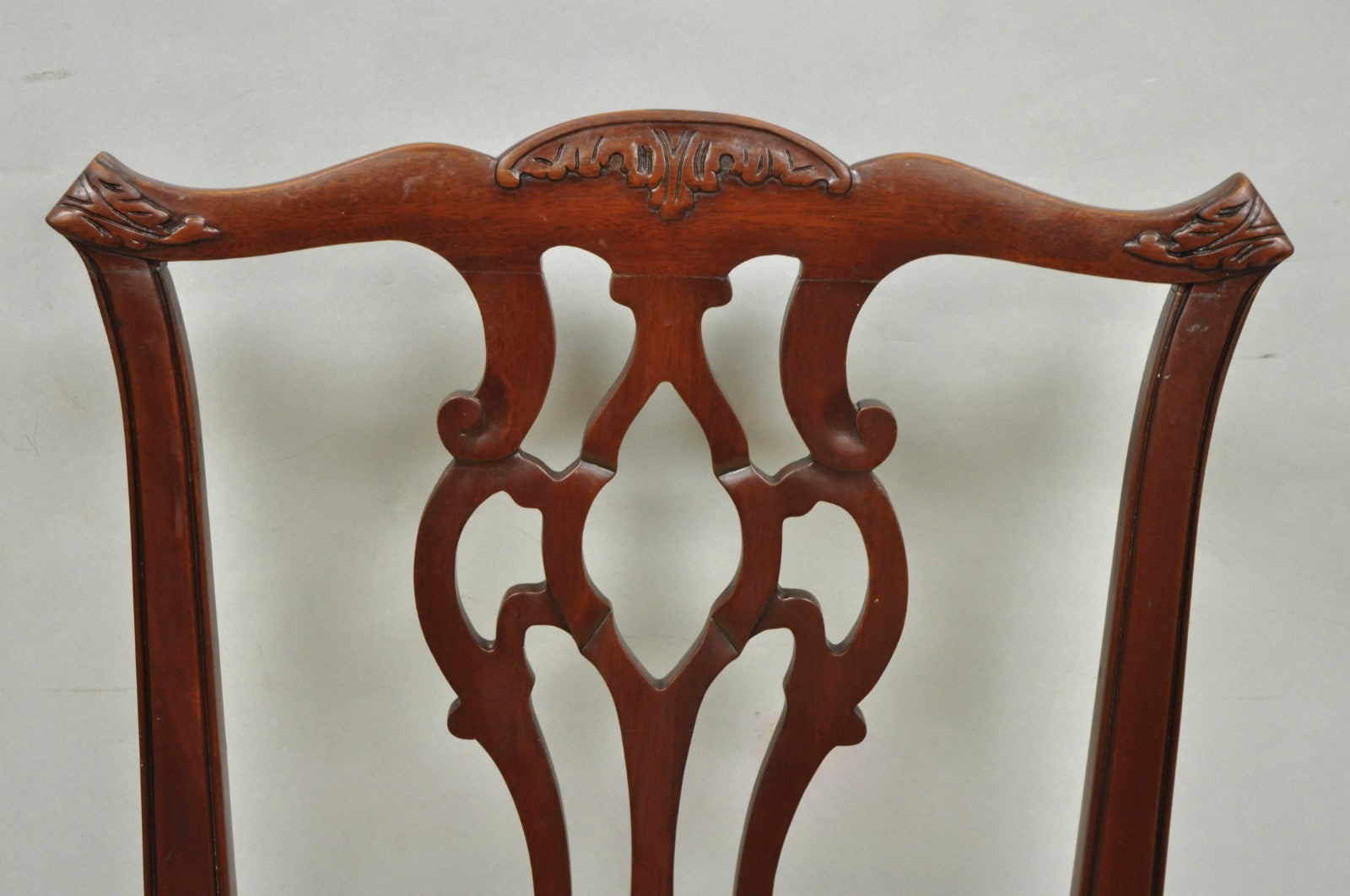 John Stuart Chippendale Carved Mahogany Ball and Claw Dining Chairs - Set of 4