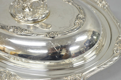 Vintage Rogers 1881 Glenrose Silver Plated Covered Vegetable Serving Dish