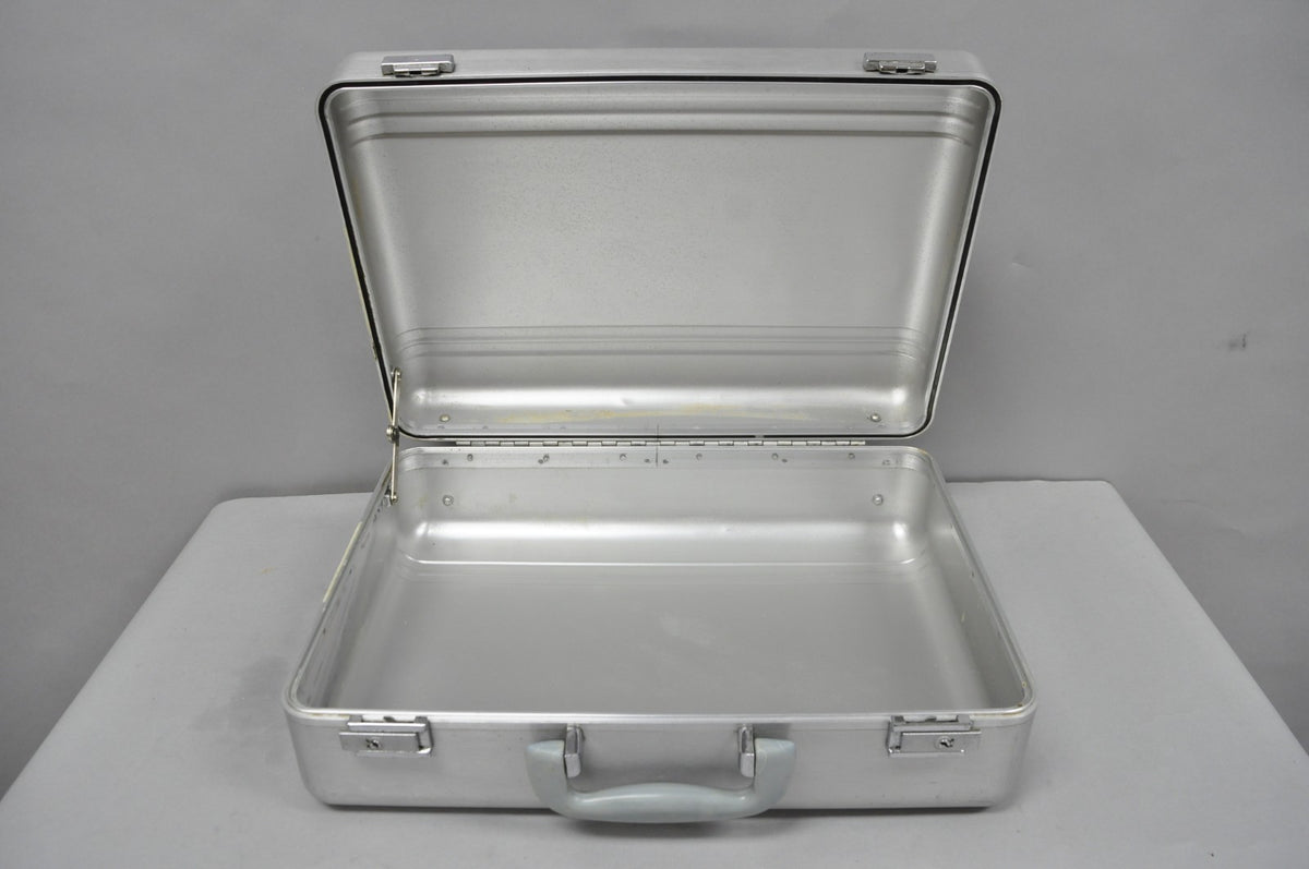 Vintage Art Deco Tokyo Japan Aluminum Hard Shell Suitcase Briefcase