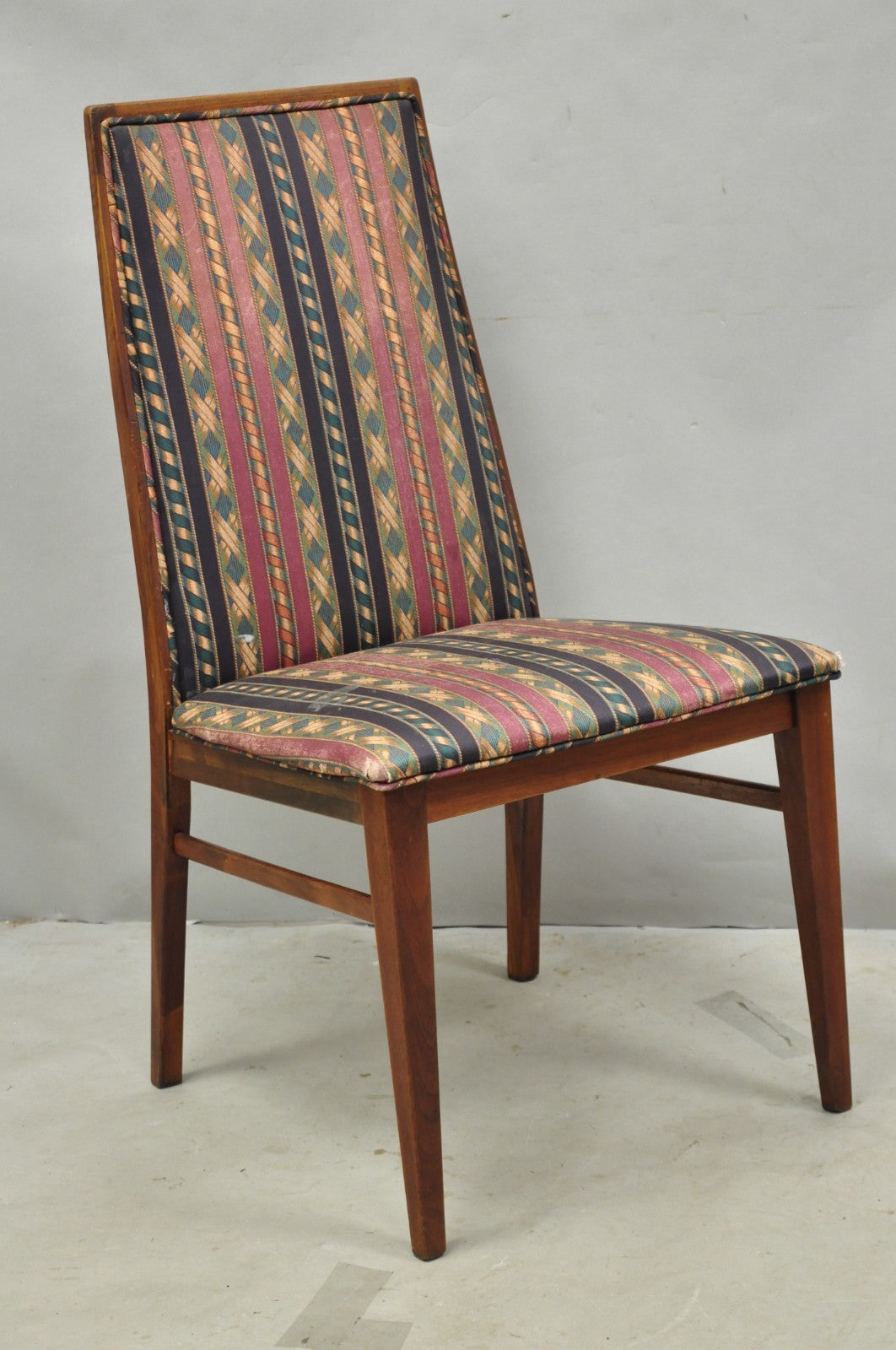 Vintage Mid Century Modern Walnut Dining Room Chairs by Dillingham - Set of 6