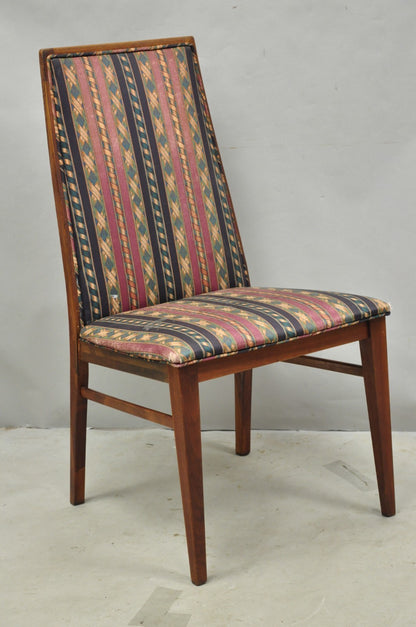 Vintage Mid Century Modern Walnut Dining Room Chairs by Dillingham - Set of 6
