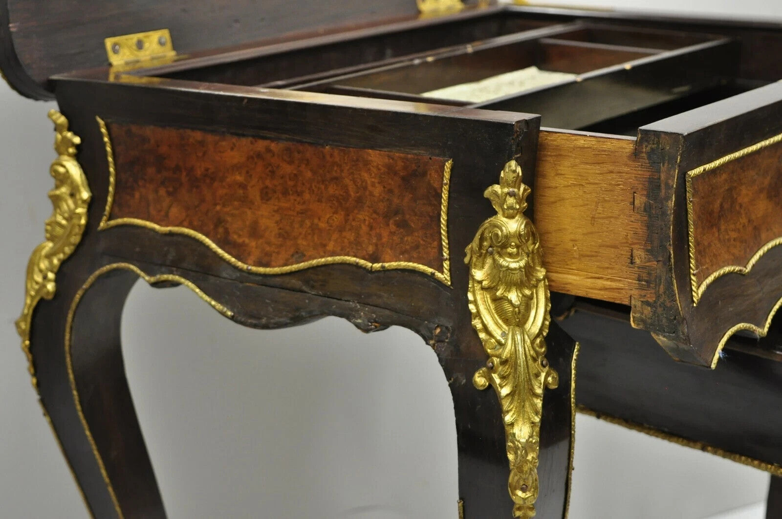 Antique Maison Alphonse Giroux Paris French Louis XV Vanity Table Sewing Stand