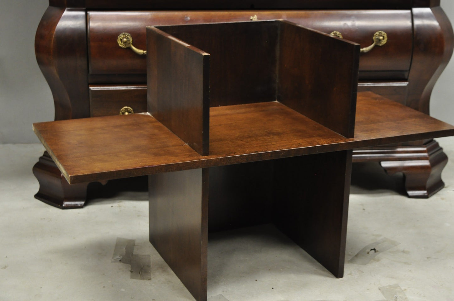 Century Furniture Cardella Cherry Wood Bombe Armoire Wardrobe Dresser TV Cabinet