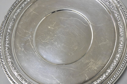 Vintage Reed & Barton 1241 Round Victorian Silver Plated Serving Platter Tray