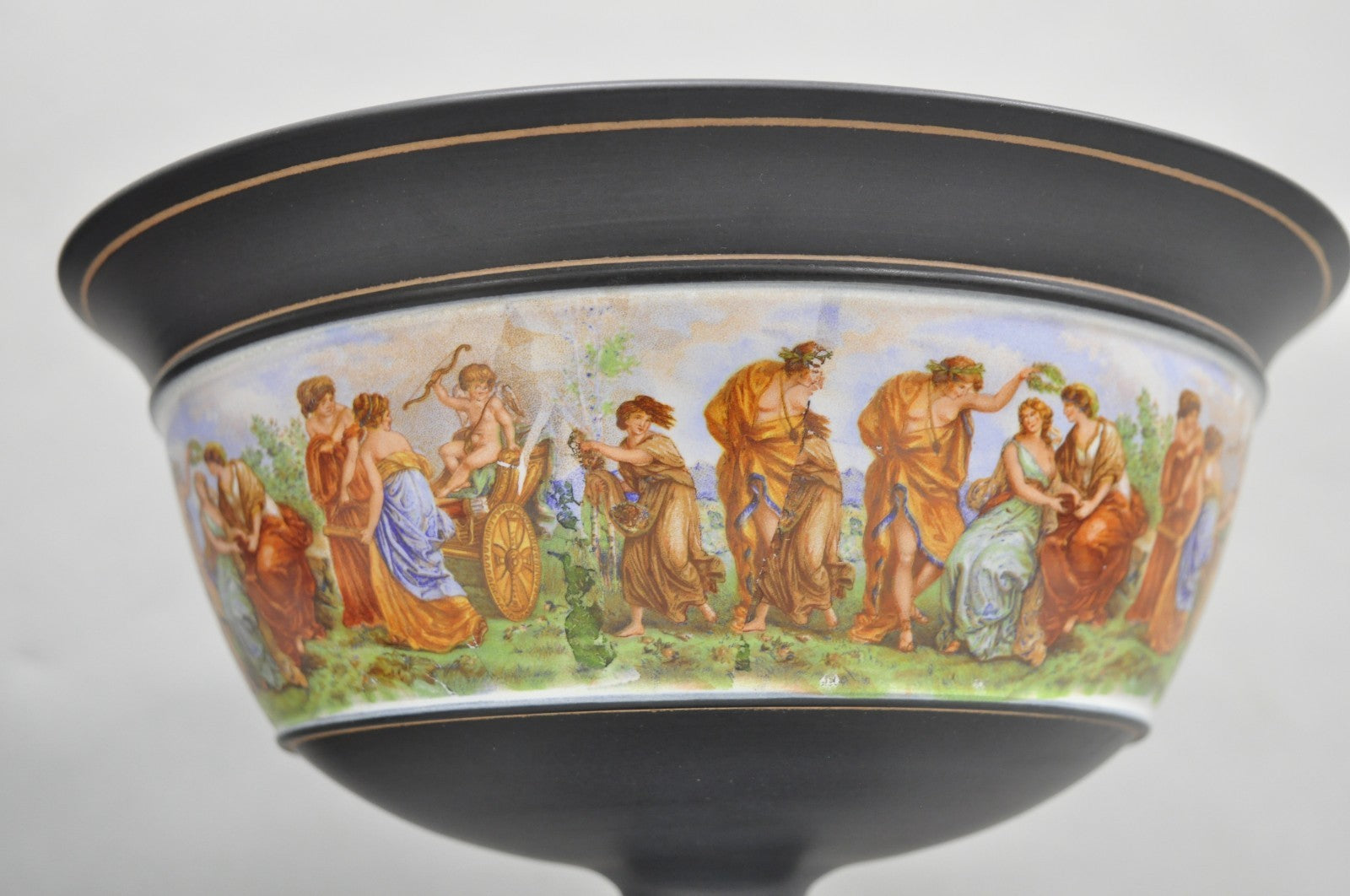 Ceramiche Florentine Italian Neoclassicall Terracotta Pottery Compote Dish, Pair