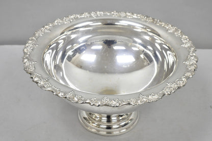 Vintage Victorian Style Grapevine Large Silver Plated Pedestal Punch Bowl