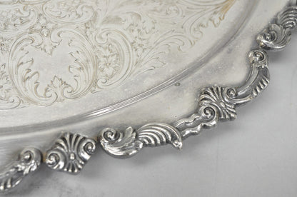 Vintage Sheffield Victorian Silver Plated Oval Platter Tray 25th Anniversary