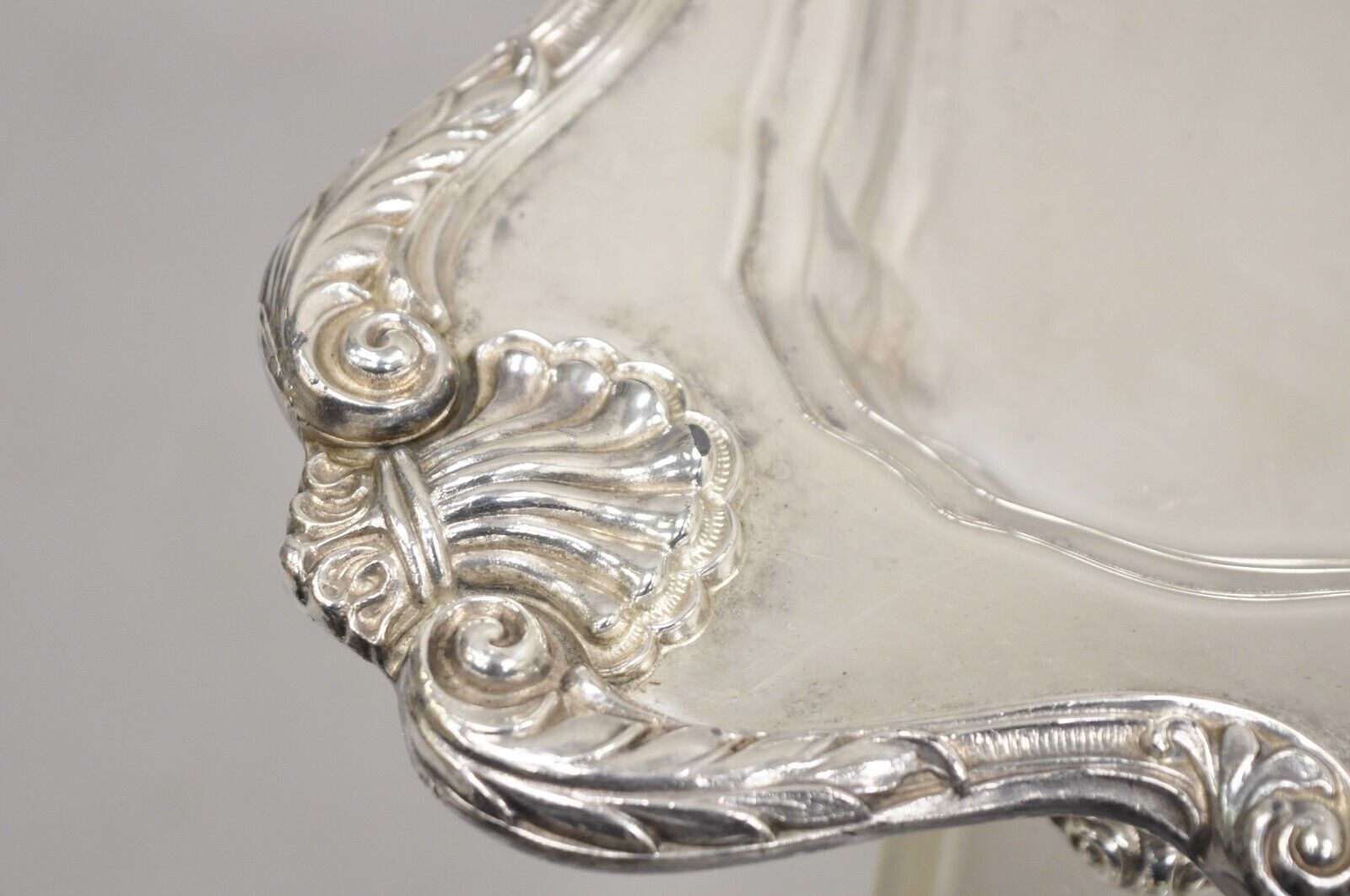 English Silver Mfg Co Victorian Silver Plated Meat Cutlery Serving Platter Tray