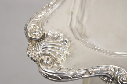 English Silver Mfg Co Victorian Silver Plated Meat Cutlery Serving Platter Tray