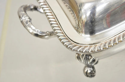 Antique English Victorian Sheffield Silver Plated Lidded Warmer Serving Platter