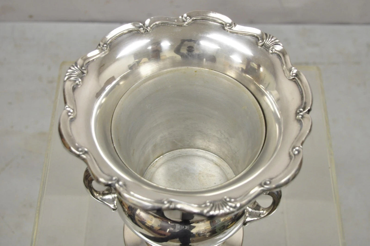 FB Rogers Silver Plated Trophy Cup Champagne Wine Chiller Ice Bucket - Engraved
