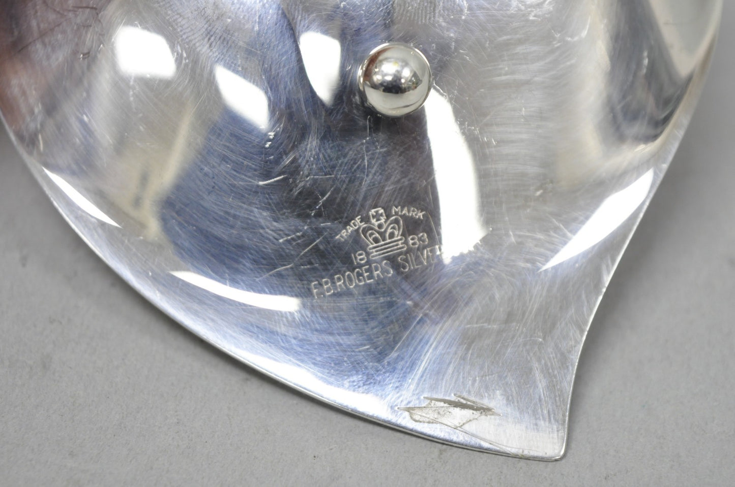 Vintage FB Rogers Modern Silver Plated Small Footed Leaf Trinket Nut Dish