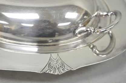 Vintage Victor SP Co Art Deco Silver Plated Covered Vegetable Serving Dish
