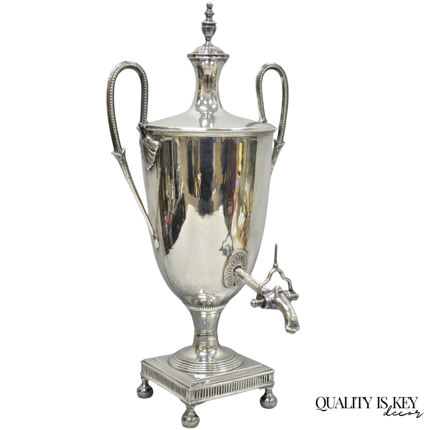 Antique English Regency Silver Plated Trophy Cup Urn Coffee Beverage Samovar