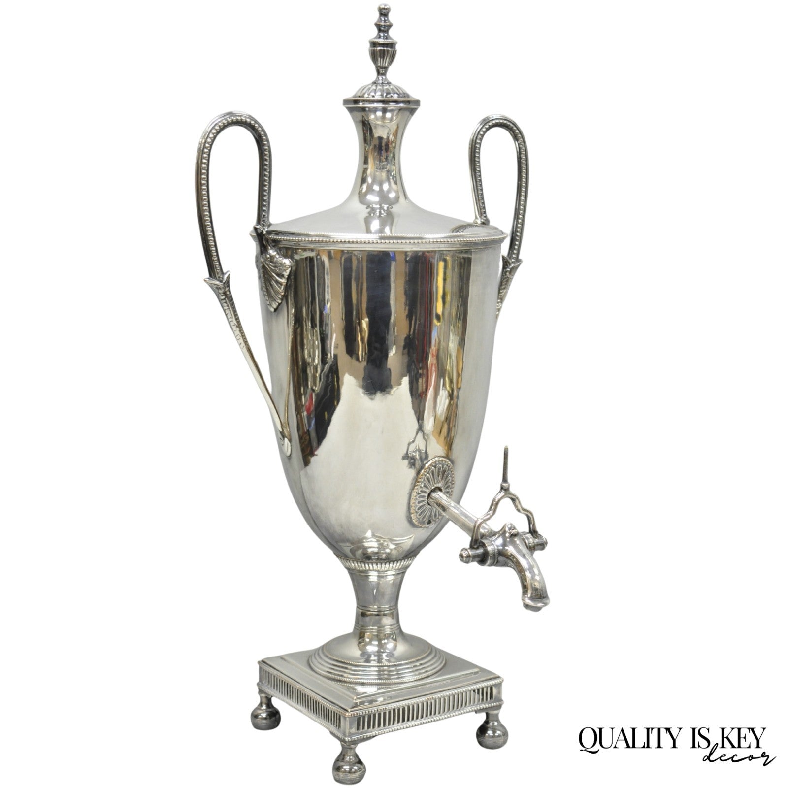 Antique English Regency Silver Plated Trophy Cup Urn Coffee Beverage Samovar