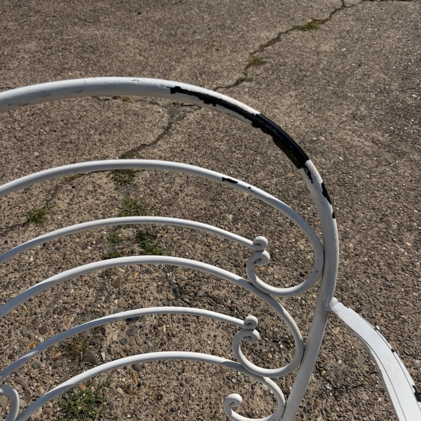 Wrought Iron Scrolling Patio Dining Arm Chairs by Crown Leisure - Set of 4