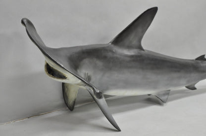Vintage 67" Large Fiberglass Hammerhead Shark Fish Replica Wall Mount Display