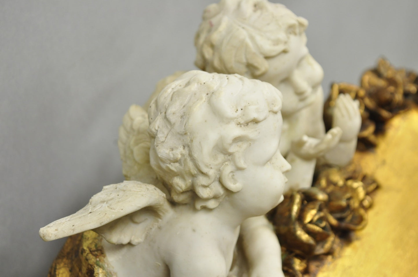 Vintage Italian Venetian Figural Cherub Putti Gold Gilt Resin Bookstand Lectern