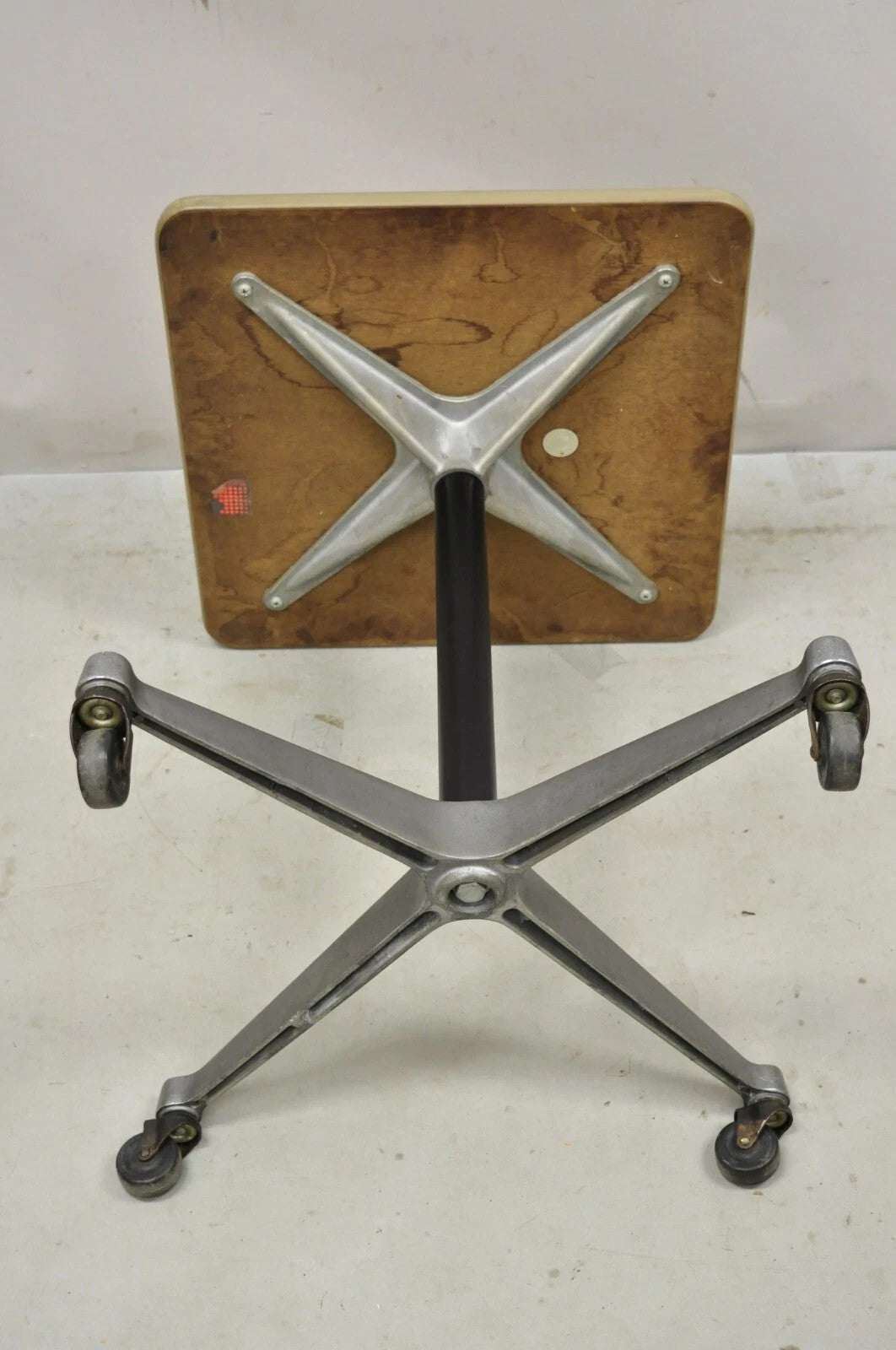 Vintage Herman Miller Eames Mid Century Modern Rolling Contract Base Side Table